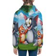 thumbnail image 4 of Boys Girls Tom and Jerry Hoodie 3D Print Pullover Hooded Long Sleeve Sweatshirts Tops Blouse with Pocket Small, 4 of 8