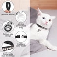 thumbnail image 2 of Collar para gatos DILLYBUD de piel personalizado Breakaway negro, 2 of 7