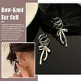 thumbnail image 5 of XINYUAN Ear Cuffs Non Pierced Cartilage Fake Earrings Stainless Clip Bow Steel H1A0, 5 of 8