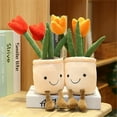 thumbnail image 5 of Stuffed Plant Toys for Kids, Flower Stuffed Soft Plush Toy, Simulation Plant Doll Tulip Toy, Plush Pillow Succulent Plants Plush Toy Pillow for Indoor Decoration (Orange), 5 of 8