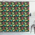 thumbnail image 1 of Ambesonne Butterfly Shower Curtain, Colorful Silhouettes Art, 69"Wx84"L, Multicolor, 1 of 3