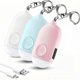 thumbnail image 1 of Alarma personal segura para mujeres, paquete de 3 alarmas recargables de 130 dB aprobadas por la policía con linterna LED, llavero de autodefensa,, 1 of 5