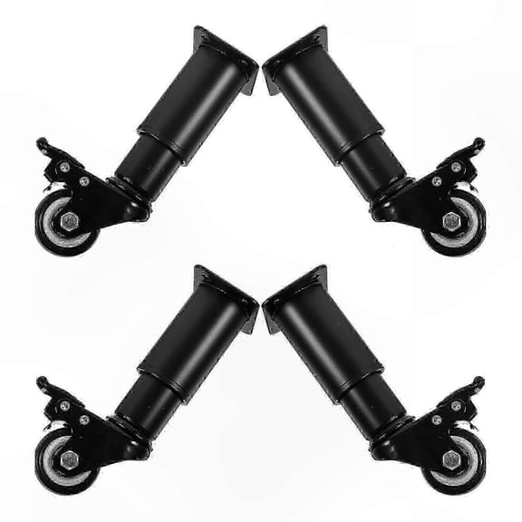 Metal Furniture Legs with Caster Wheels, Set of 4, Durable Cold Rolled Steel for Easy Mobility and Stability