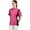 Pink, variant on Short Sleeves Turquoise Color Zipper Chef Coat Jacket Uniform for women with Side Mesh ideal for Caterers and Culinary professional XS Size
