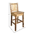 thumbnail image 2 of Glacier Country Collection Barstool w/ Back, w/ Laser Engraved Bear Design, 2 of 11