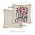thumbnail image 2 of VHC Brands Patriotic 4th Of July Pillow 18x18, Independence Day Decor, 4th Of July Celebration, Embroidered Cotton Pillow, Perfect For Bedroom, Entry, Living Room, Square Shape, Americana, Natural, 2 of 6