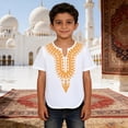 thumbnail image 5 of Tiijoy Girls Africa Ethnic Style Short Sleeve T-Shirt Casual Thobe Shirt Top, Sizes 1-6, 5 of 7