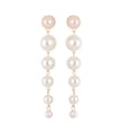 thumbnail image 2 of Fiudx Ofertas relámpago del día 1 par de pendientes largos de perlas con borlas de moda, joyas tipo gota para regalar en bodas, 2 of 6
