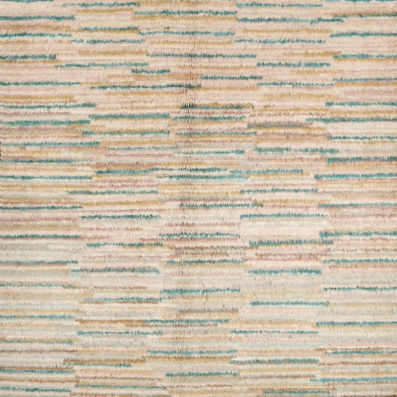Ahgly Company Indoor Square Contemporary Camel Brown Area Rugs, 5' Square