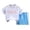 A04-Sky Blue, variant on NIEWTR Boys Clothes Daily Casual Short Sleeve Top Elastic Waist Shorts 2 Pieces Outfit Set(A01-Blue,6-7 Years)