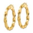 thumbnail image 3 of FJC Finejewelers 14 kt Yellow Gold Polished Twisted Hoop Earrings 34 x 32 mm, 3 of 6