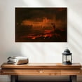 thumbnail image 2 of Elephant Stock Le Pandemonium Wall Art - Horizontal Canvas Wall Art - Living Room Wall Decor - Fantasy And Sci-fi Canvas - Brown And Orange Decor By John Martin - 24" x 16", 2 of 4