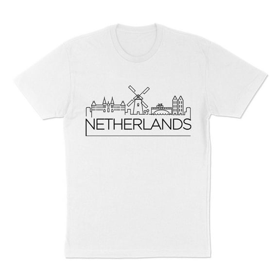 Skyline Netherlands Shirt Unisex Large White