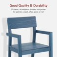 thumbnail image 4 of Patio Chair Set of 2 with Backrest, Outdoor Dining Chairs with All-Weather HIPS , 400 lbs Weight Capacity, Blue, 4 of 17