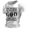 thumbnail image 2 of T Shirts for Man Easter Letter Print Short Sleeve Crew Neck Top Comfort Breathable Casual Shirts for Men White XXXL, 2 of 3