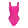 thumbnail image 5 of UTSJKR Women's One Piece Swimsuits Tummy Control Modest Bathing Suits Full Coverage Solid Color Summer Beach Swimwear Hot Pink XL, 5 of 5
