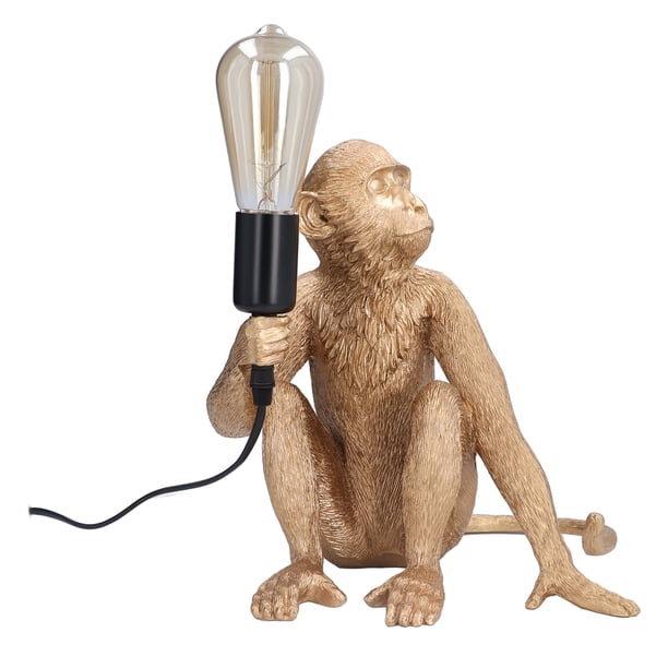 Lámpara de animales, material de resina de decoración de mono conveniente práctica fácil reemplazable para oficina para la hábitaciód del bebé para la biblioteca