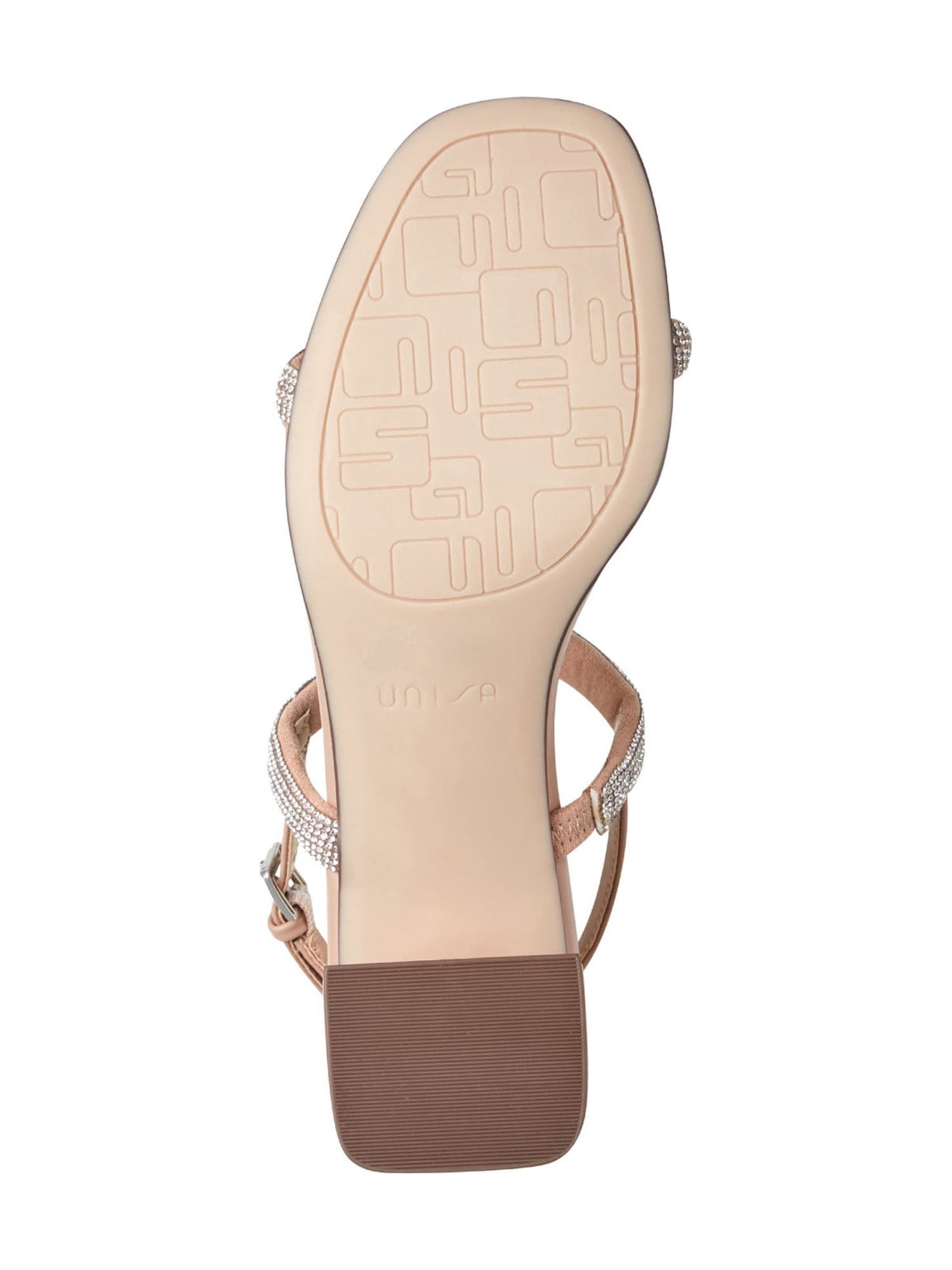 Unisa Women's Vencie Bling Strappy Block Heel