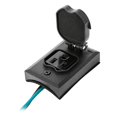 thumbnail image 1 of Toma de corriente para farola, enchufe negro resistente a intemperie, impermeable, ahorro de energía, toma de tierra de 125 V y 15 a., 1 of 9
