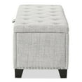thumbnail image 5 of Furniture of America Suffolk Linen Modern Entryway Bedroom Storage Bench, Off-White, 5 of 20
