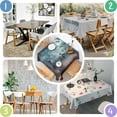 thumbnail image 4 of Halloween Graveyard Scene Pattern Square Tablecloth,Waterproof Square Table Cover,Wipeable Spillproof Washable Table Cover for Home Kitchen Party Decor 42"X42"(107x107cm), 4 of 6