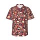 thumbnail image 1 of Balery Skull record Guitar music Camisas hawaianas de manga corta para hombre, camisas playeras de corte holgado, camisas de vacaciones con botones,Medium, 1 of 7