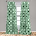 thumbnail image 5 of Ambesonne Moroccan Curtains, North Stars, Pair of 28"x84", Sea Green Cream Black, 5 of 5