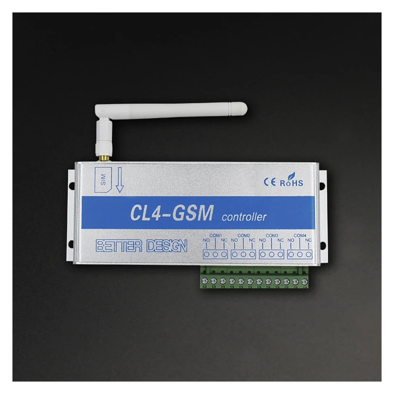 GSM Switch SMS Controller 4 Relays Garage Door CL4-GSM With Temperature Sensor Power Failure Alert For Home Electrical Devices