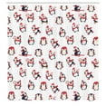 thumbnail image 2 of Ambesonne Penguin Shower Curtain, Arctic Animals Winter Art, 69"Wx84"L, Dark Coral and Dark Blue, 2 of 4