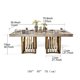 thumbnail image 1 of Mesas de comedor de mármol modernas Mesa de comedor grande para apartamento de acero inoxidable dorado rectangular moderno, 1 of 4
