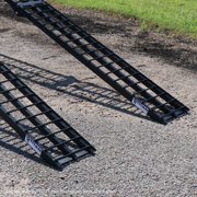 Titan Ramps Folding ATV Loading Ramps - Arched Aluminum Design - 2 Pack, 9 ft Black