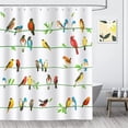 thumbnail image 2 of Colorful Bird Shower Curtain Birds on Tree Branch Decorative Bath Curtain 72 x 72 Inch Polyester Fabric Waterproof Bathroom Curtain with 12 Hooks, 2 of 6