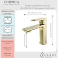 thumbnail image 4 of Lulani Corsica 1-Handle Single Hole Bathroom Faucet with Drain Assembly - Champagne Gold, 4 of 7