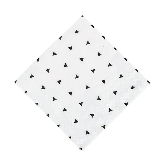 Tutti Frutti Black/White Dinner Napkin - Party Supplies - 16 Pieces