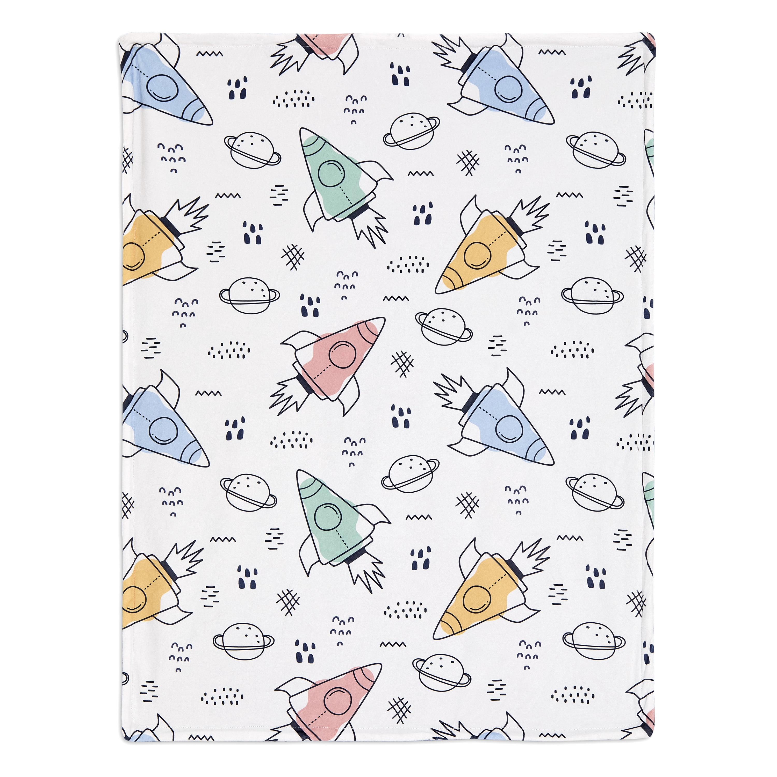 Evolur AstroNap 3 pc Gift Set - Sherpa Sack Wrap, Muslin Wrap & Velour Blanket, Space Print