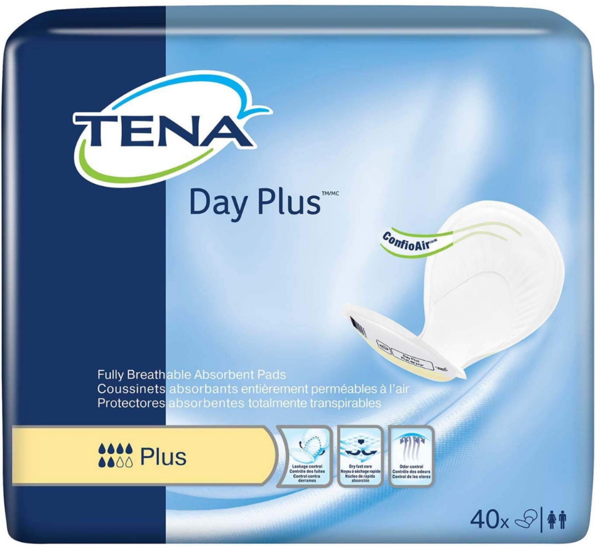 TENA Absorbent Pads Day Plus 40 Each (Pack of 2)