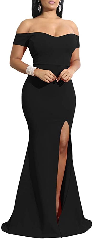 Borke Women's Off Shoulder High Split 