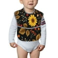thumbnail image 6 of Bingfone Mess-Proof Baby Bib - Waterproof Bib For Baby Boy Or Girl With Food Catcher Pocket, Unisex-Sunflowers Leaves, 6 of 8