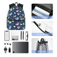 thumbnail image 4 of Disketp Colorful Cartoon Shark Mochila Ligera Clásica con Múltiples Bolsillos, Mochila Casual para Hombre y Mujer, Ideal para Escuela, Trabajo y Viajes, 4 of 6