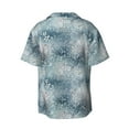 thumbnail image 4 of Balery enchanted winter snowflake holly Men's Casual Button Down Shirt Short Sleeve Textured Summer Cuban Beach Shirts-Large, 4 of 7