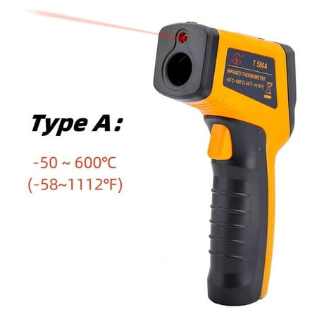 

YEAHOO Digital Infrared Thermometer -50~600 Non-Contact Pyrometer Laser Thermometer Temperature Measuring Instruments for Industry(-50~600℃)