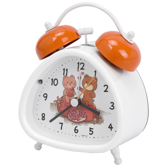 Unique Bargains Triangle Shape Alarm Clock White 4.4"L x 2.2"W x 3.4"H
