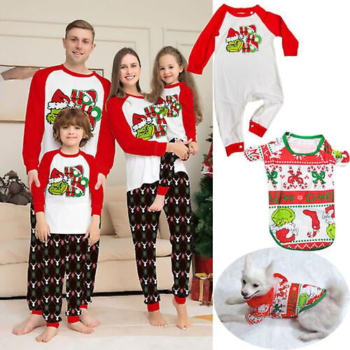 Matching grinch christmas pyjamas sale