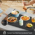 thumbnail image 5 of Warming Mat for Food, Electric Warming Tray with 6 Temp Settings & 6-Hour Timer, Auto Shut-Off, Full Surface Heating, Portable, Rollable Food Warmer for Home, Parties Buffets Daily Use, Gray, 5 of 8