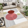 thumbnail image 2 of Minimalistic Abstract Medieval Sun Art Area Rugs, Retro Bohemian Geometric Lines Art Home Decor Rug, Machine Washable Decorative Carpet for Living Room Bedroom Dining Office 4' x 8', 2 of 6