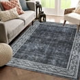 thumbnail image 2 of IdealHouse 2'x6' Washable Area Rug, Soft Non-Slip Modern Carpet for Living Room, Bedroom & Kitchen, Stain-Resistant Accent Rug, Grey, 2 of 7