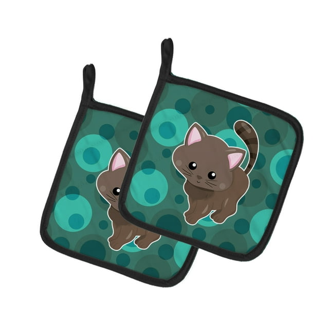 Carolines Treasures BB6885PTHD Polkadot Chaton Chat Paire de Porte-Pots