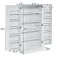 thumbnail image 2 of Ktaxon Kitchen Pantry Storage Cabinet with Doors and Shelves Sideboard Cabinet for Dining Room Living Room Bedroom White, 2 of 12