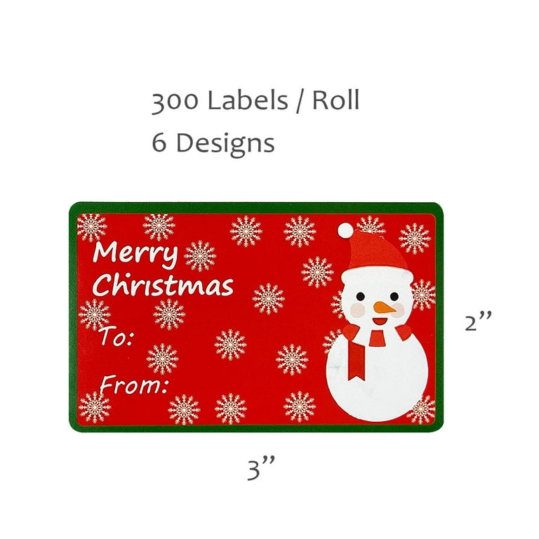 Wrapables Santa Claus Sticker Labels, Christmas Holiday Name Tags