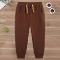 thumbnail image 2 of Child Boys Joggers Baggy Wide Leg Sweatpants with Drawstring 1-7 Years Kids Sweatpants Workout Solid Color Athletic Pants Kids Sweatpants Size 6-7 Years, 2 of 9